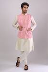 Buy_Arihant Rai Sinha_Pink Rani Geometric Pattern Bundi _at_Aza_Fashions