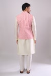 Shop_Arihant Rai Sinha_Pink Rani Geometric Pattern Bundi _at_Aza_Fashions