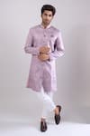 Buy Arihant Rai Sinha Pink Polyester, Viscose Woven Jacquard Sherwani And White Pant at Aza Fashions Buy_Arihant Rai Sinha_Pink Polyester, Viscose Woven Jacquard Sherwani And White Pant _at_Aza_Fashions