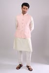 Buy_Arihant Rai Sinha_Pink Geometric Pattern Bundi _Online_at_Aza_Fashions