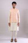 Arihant Rai Sinha_Orange Geometric Pattern Bundi _Online_at_Aza_Fashions