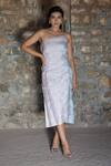 Buy_Label Anshu Khathuria_Pink Tissue Open Neck Pastel Designer Dress _at_Aza_Fashions