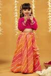 Buy_JILMIL DREAMWEAR_Pink Georgette Leheriya Print Lehenga Set _at_Aza_Fashions