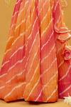 JILMIL DREAMWEAR_Pink Georgette Leheriya Print Lehenga Set _at_Aza_Fashions