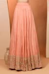 Buy_Neha Khullar_Orange Mirrors, Zari V-neck Designer Zardozi Lehenga Set _Online_at_Aza_Fashions