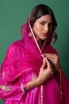 Buy_Priti Prashant_Pink Silk, Organza Embroidery, Zari Round Neck Paradise Kurta Set With Dupatta _Online_at_Aza_Fashions