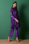 Buy_Priti Prashant_Purple Silk Embroidery Collared Paradise Kurta Set _Online_at_Aza_Fashions