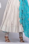 Shop_Shruti S_Beige Silk, Shantoon, Organza Zari, Embroidery V-neck Anarkali Set _Online_at_Aza_Fashions