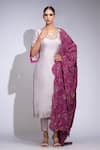 Buy_Shruti S_Purple Silk, Organza Zari, Embroidery Kurta Pant Set _at_Aza_Fashions