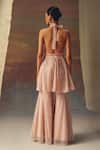 Shop_Twenty Nine_Blush Net Pink Designer Bootcut Pant _at_Aza_Fashions
