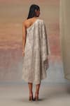 Shop_Twenty Nine_Silver Georgette Sequins One Shoulder Designer Dress _at_Aza_Fashions