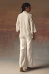Shop_Twenty Nine_White Dupion Designer Bell Bottom Pant _at_Aza_Fashions
