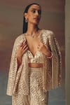 Twenty Nine_Gold Net Sequins Designer Bootcut Pant _at_Aza_Fashions