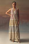 Buy_Twenty Nine_Silver Brocade Designer Palazzo _at_Aza_Fashions
