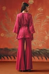 Shop_Twenty Nine_Red Linen Wild Berry Bootcut Pant _at_Aza_Fashions
