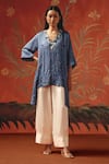 Buy_Twenty Nine_Ivory Tulle, Satin Palazzo _at_Aza_Fashions