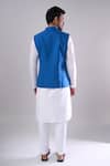 Shop Arihant Rai Sinha Blue Polyester, Jacquard Royal Poly Bundi at Aza Fashions Shop_Arihant Rai Sinha_Blue Polyester, Jacquard Royal Poly Bundi _at_Aza_Fashions