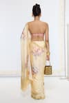 Ekaya Banaras_Multi Color Crepe Printed Saree With Running Blouse _Online_at_Aza_Fashions