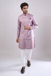 Buy Arihant Rai Sinha Pink Polyester, Viscose Woven Jacquard Sherwani And White Pant Set at Aza Fashions Buy_Arihant Rai Sinha_Pink Polyester, Viscose Woven Jacquard Sherwani And White Pant Set _at_Aza_Fashions