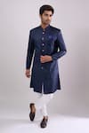 Buy Arihant Rai Sinha Navy Polyester, Viscose Sequins Blue Sequence Embroidered Sherwani Set at Aza Fashions Buy_Arihant Rai Sinha_Navy Polyester, Viscose Sequins Blue Sequence Embroidered Sherwani Set _at_Aza_Fashions