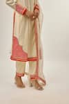 Priyal Prakash_Ivory Chanderi, Cotton, And Jaal And Orange _Online