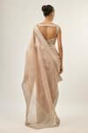 Shop_Priyal Prakash_Taupe Silk Organza, Chanderi, _at_Aza_Fashions