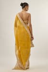 Shop_Priyal Prakash_Mustard Silk Organza, Chanderi, _at_Aza_Fashions