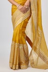 Priyal Prakash_Mustard Silk Organza, Chanderi, _at_Aza_Fashions