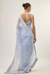 Shop_Priyal Prakash_Blue Silk Organza, Chanderi, _at_Aza_Fashions