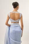 Shop_Priyal Prakash_Blue Silk Organza, Chanderi, _Online_at_Aza_Fashions