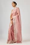 Priyal Prakash_Pink Silk _Online_at_Aza_Fashions
