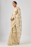 Priyal Prakash_Beige Silk Organza, _Online_at_Aza_Fashions