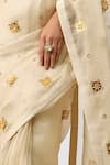 Shop_Priyal Prakash_Beige Silk Organza, _Online_at_Aza_Fashions