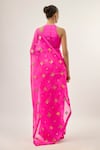 Shop_Priyal Prakash_Magenta Silk Organza, _at_Aza_Fashions