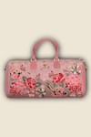 PickAleaf_Pink Embroidery The Petal Eden Duffel Bag _Online_at_Aza_Fashions