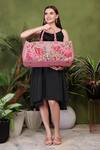 Buy_PickAleaf_Pink Embroidery The Petal Eden Duffel Bag _at_Aza_Fashions