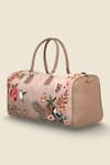 Buy_PickAleaf_Beige Embroidery Mystic Garden Duffel Bag _Online_at_Aza_Fashions