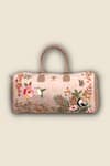 Shop_PickAleaf_Beige Embroidery Mystic Garden Duffel Bag _at_Aza_Fashions