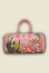 PickAleaf_Pink Embroidery Paradise Duffel Bag _Online_at_Aza_Fashions
