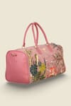 Buy_PickAleaf_Pink Embroidery Paradise Duffel Bag _Online_at_Aza_Fashions