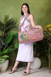 Buy_PickAleaf_Pink Embroidery Paradise Duffel Bag 