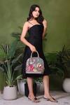 Shop_PickAleaf_Gray Embroidery Garden Grey Hand Bag _Online_at_Aza_Fashions