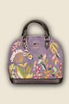 Shop_PickAleaf_Purple Embroidery Violet Valley Handbag _at_Aza_Fashions