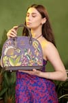 Buy_PickAleaf_Purple Embroidery Violet Valley Handbag _Online_at_Aza_Fashions