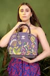 Buy_PickAleaf_Purple Embroidery Violet Valley Handbag _at_Aza_Fashions