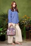 Shop_PickAleaf_Purple Embroidery Daisy Dream Handbag _Online_at_Aza_Fashions