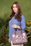 Buy_PickAleaf_Purple Embroidery Daisy Dream Handbag 