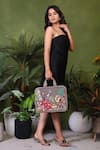 PickAleaf_Gray Garden Grey Laptop Bag _Online_at_Aza_Fashions