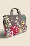 Buy_PickAleaf_Gray Garden Grey Laptop Bag _Online_at_Aza_Fashions