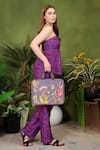 PickAleaf_Purple Violet Valley Embroidered Laptop Bag _Online_at_Aza_Fashions